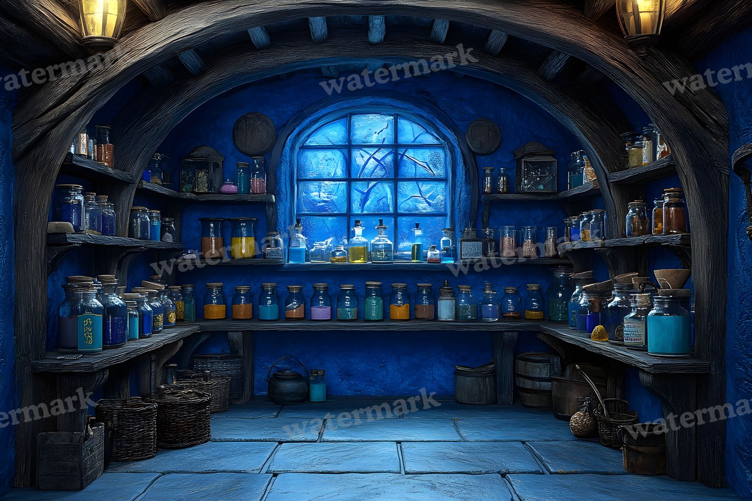Witchs Apothecaryblue Backdrop Images