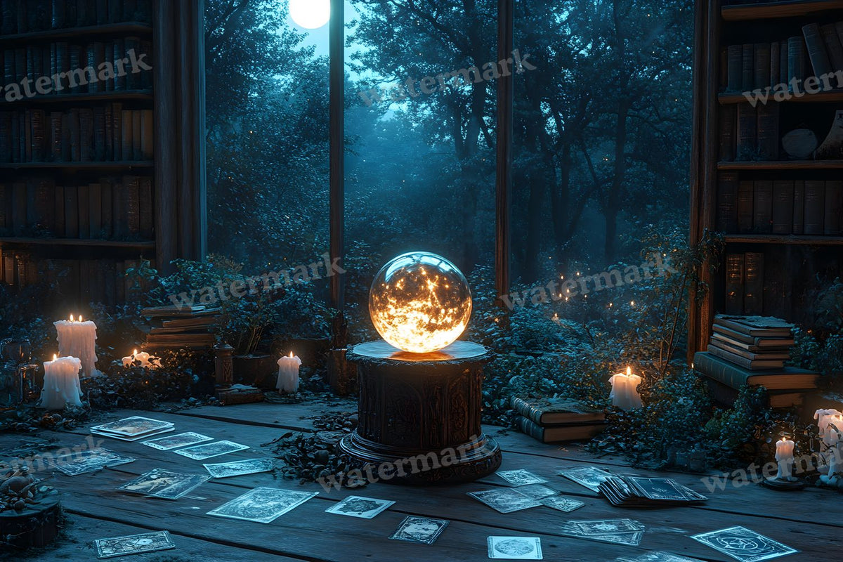 Witchs Crystal Ball Backdrop Images