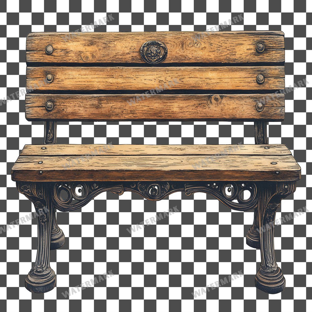 Wooden Rockin Vintage Style Clipart Pngs