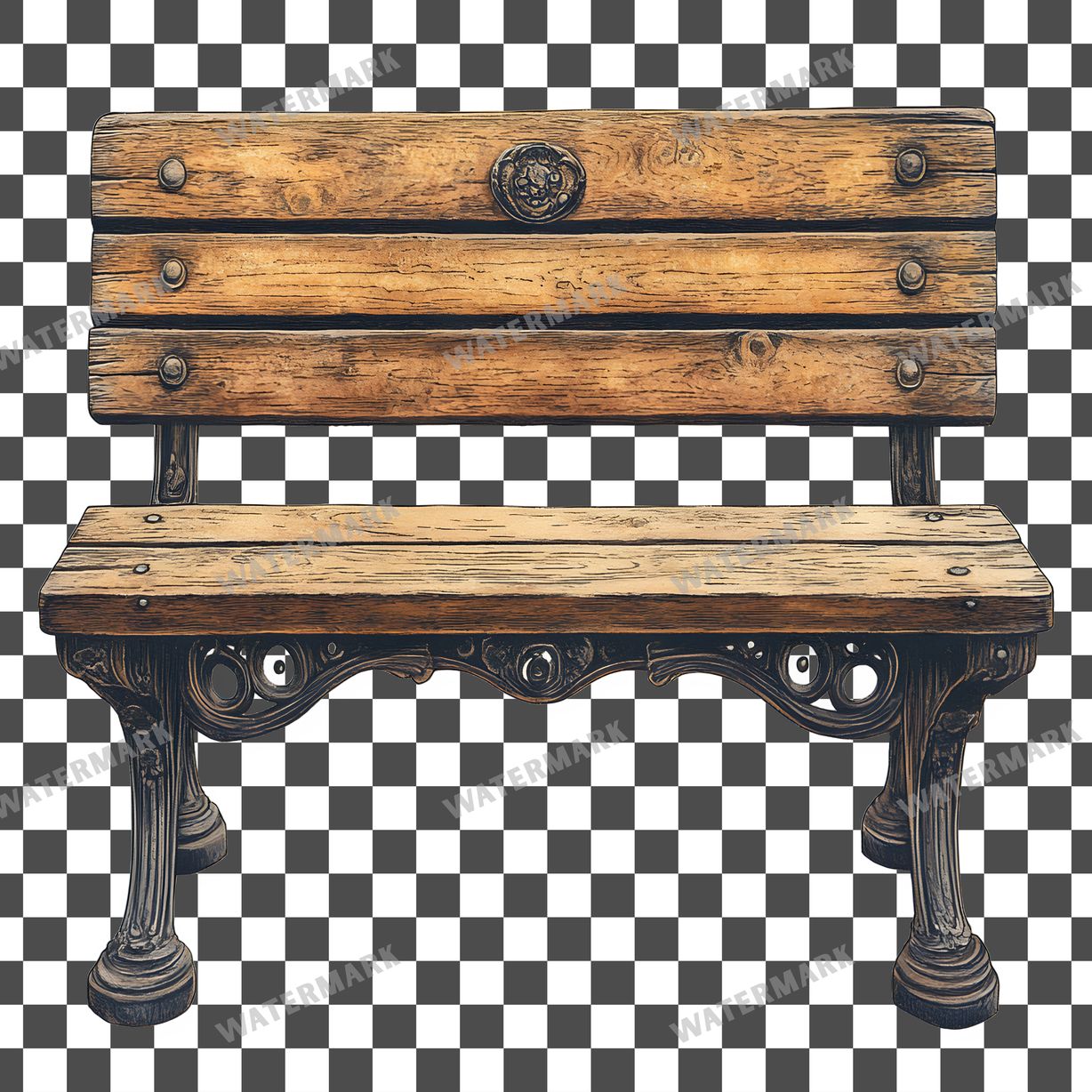 Wooden Rockin Vintage Style Clipart Pngs