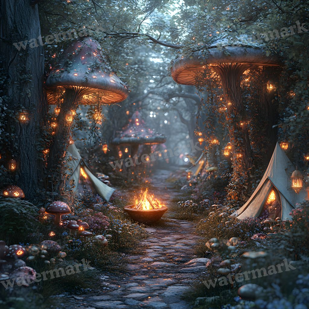 Woodland Elf Sanctuary Backdrop Images