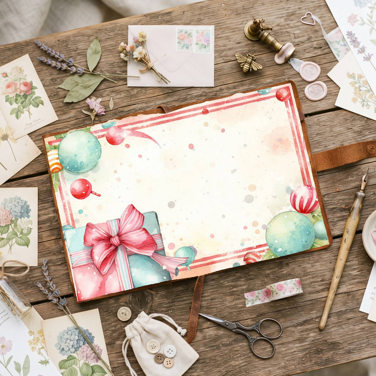 Wrapped Christmas Gifts Digital Papers