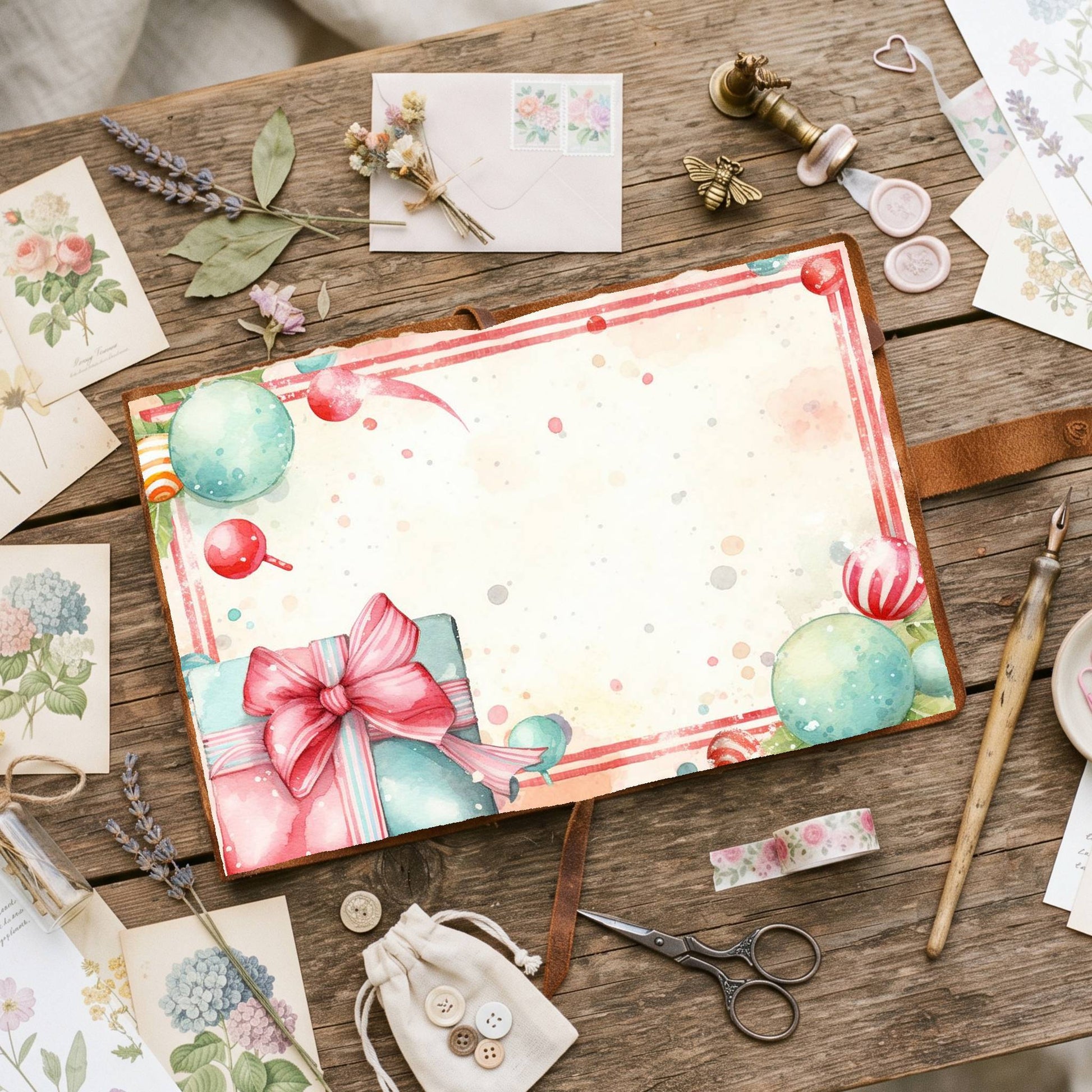 Wrapped Christmas Gifts Digital Papers