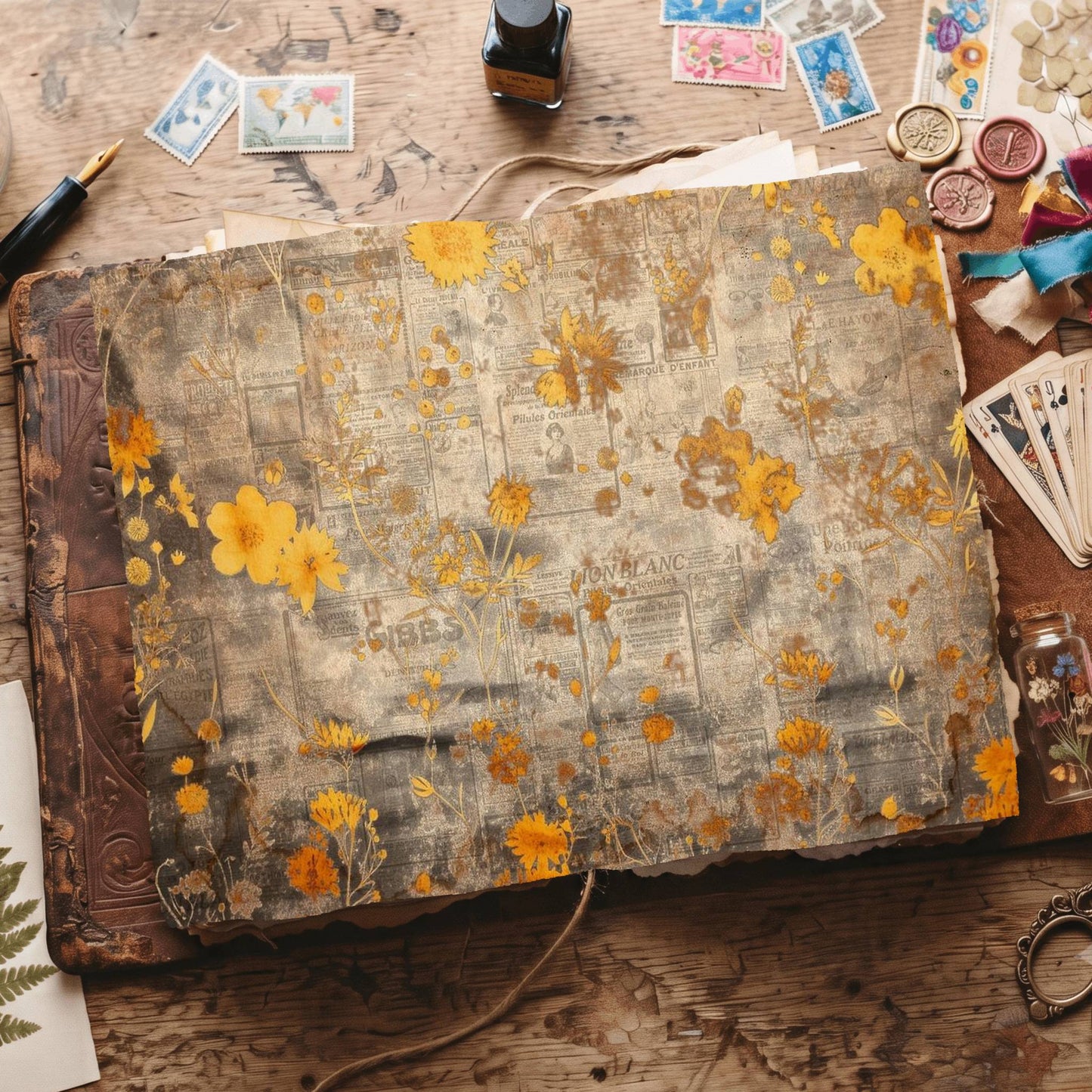 Yellow Flowers Digital Papers