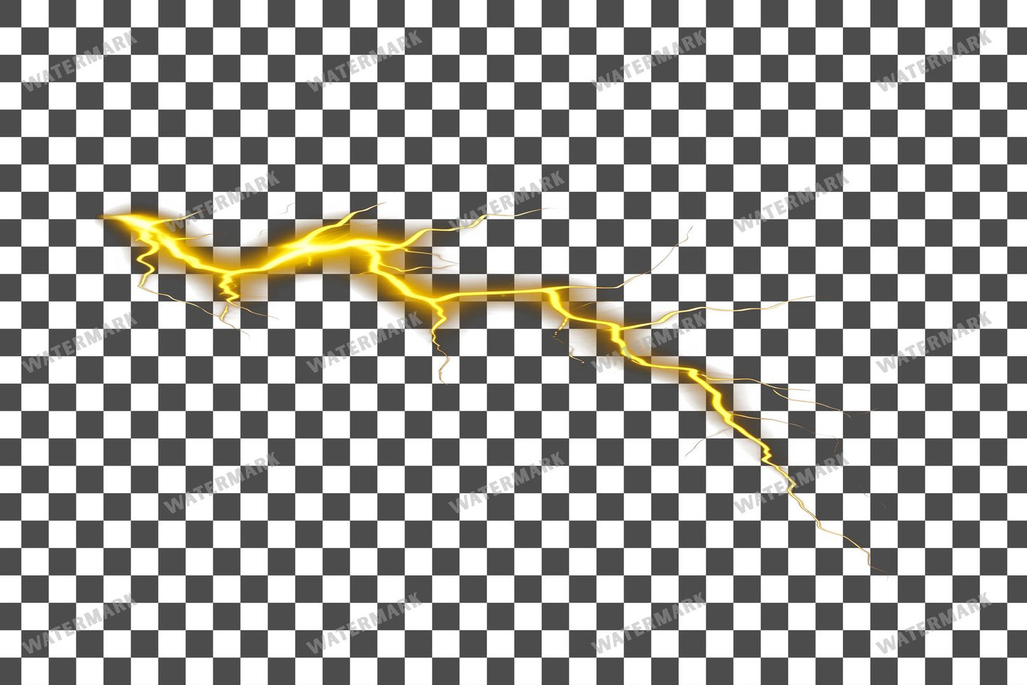 Yellow Lightning Strike Transparent Overlay Pngs