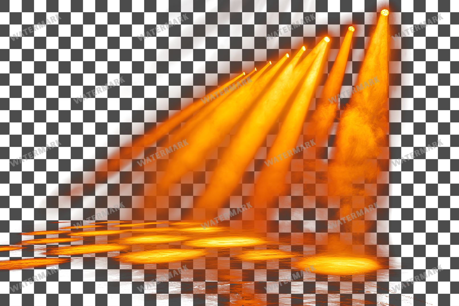 Yellow Neon Lighting Dramatic Shadows Transparent Overlay Pngs
