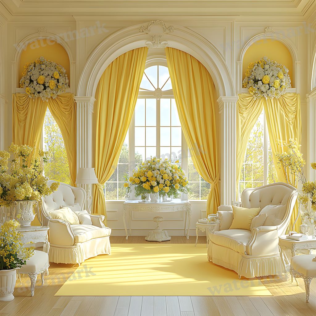Yellow Pastel Room Backdrop Images