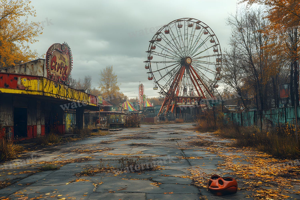 Abandoned Carnival Spooky Backdrop Images