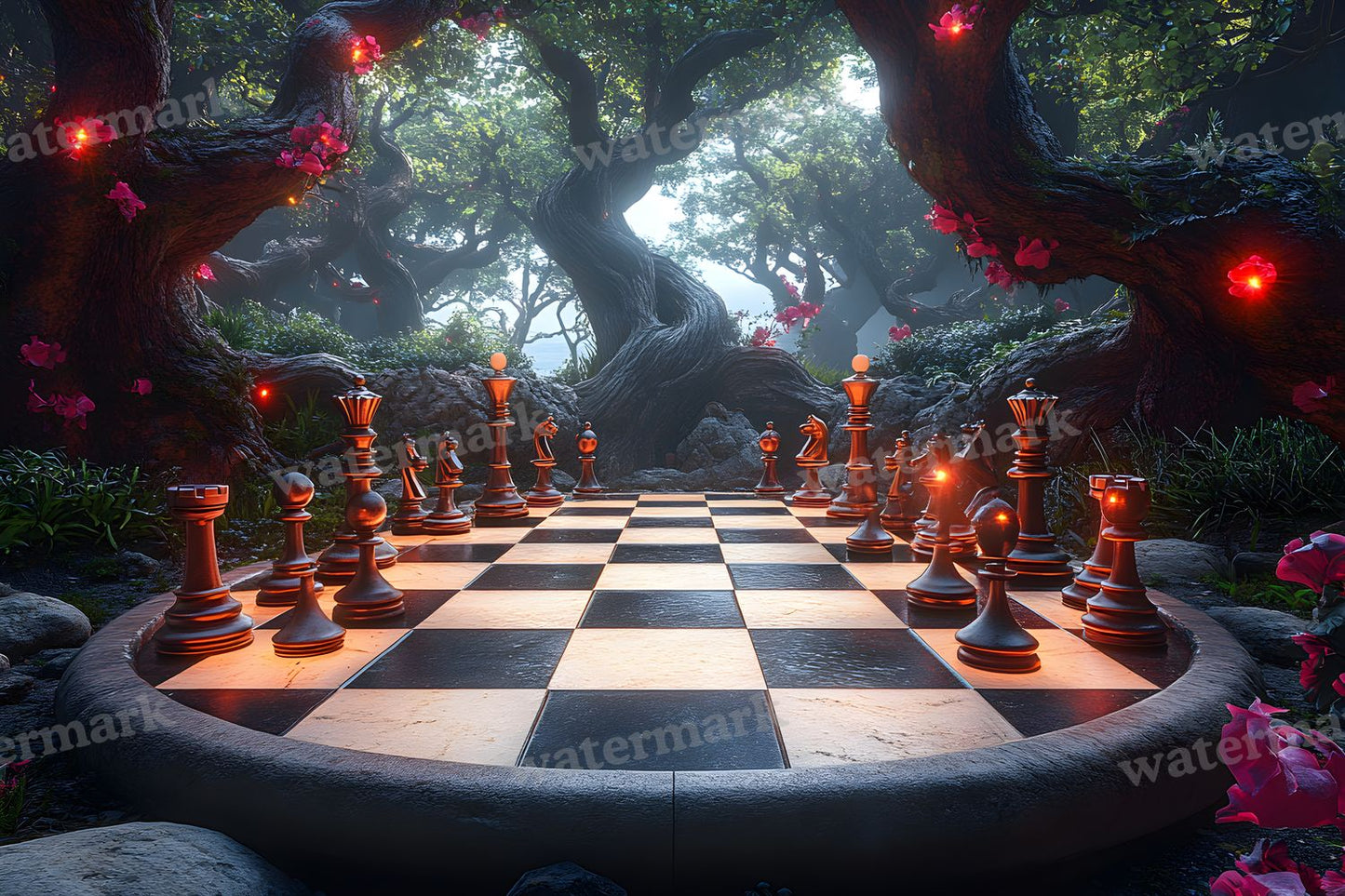 Alice Oversized Chessboard Backdrop Images
