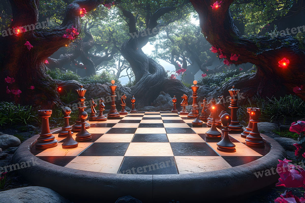 Alice Oversized Chessboard Backdrop Images