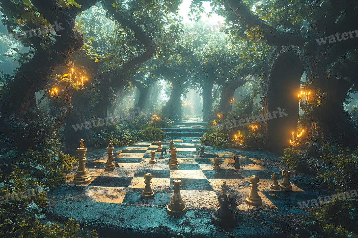 Alice Oversized Chessboard Backdrop Images