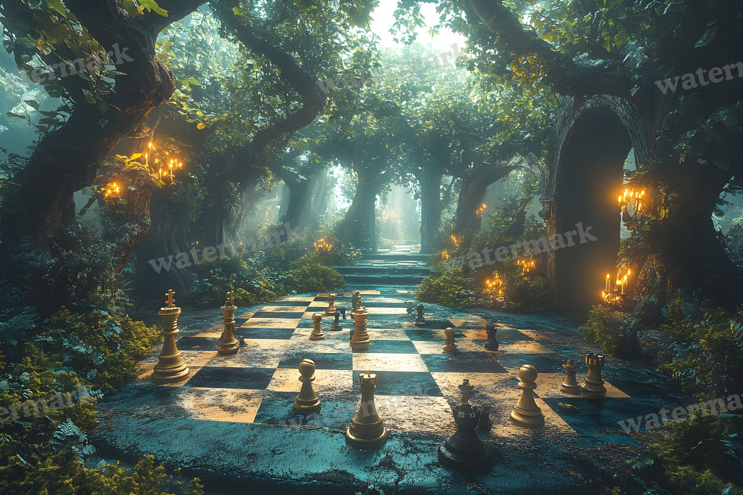 Alice Oversized Chessboard Backdrop Images