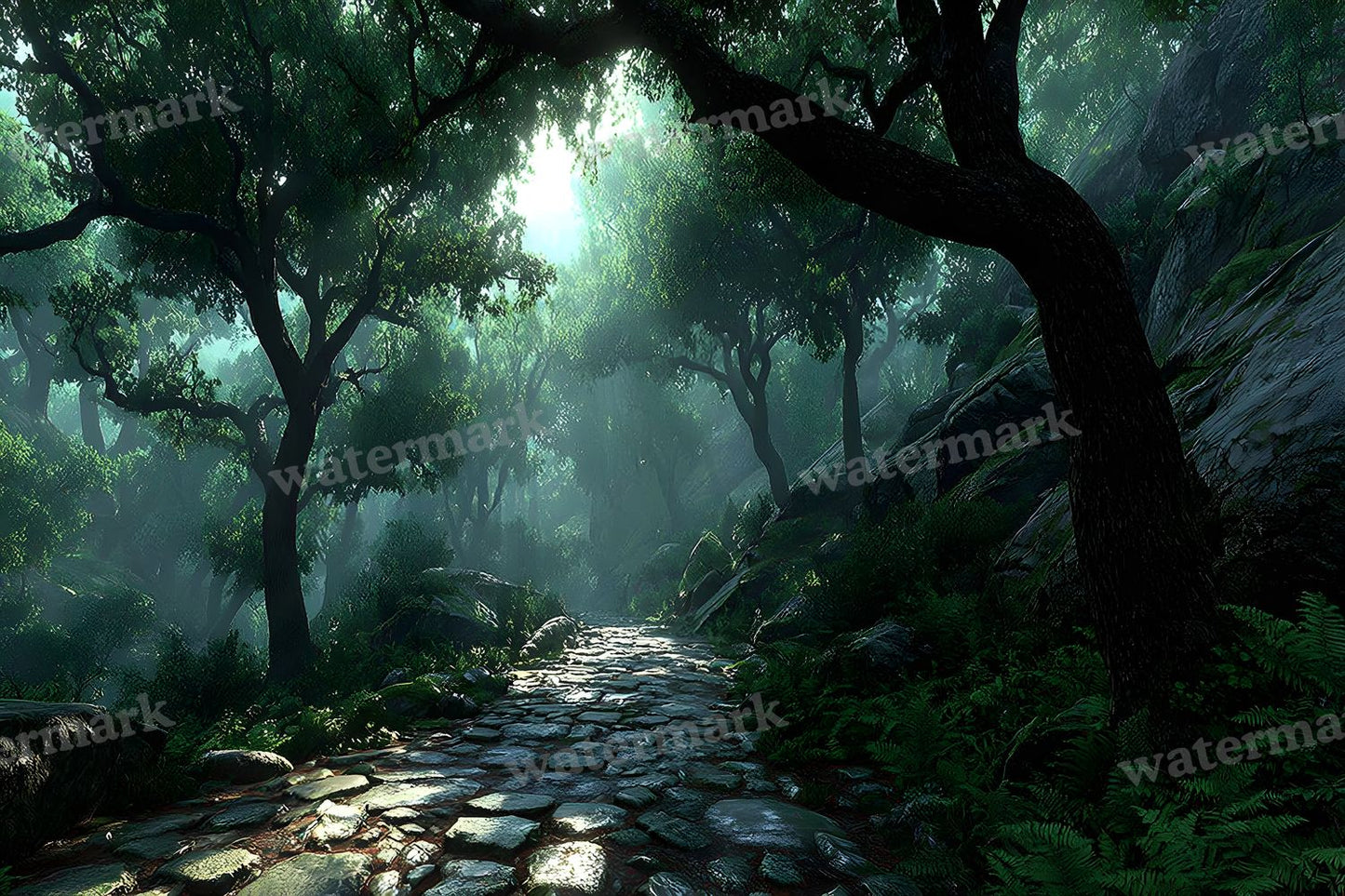 Alice Wonderland Magical Forest Backdrop Images