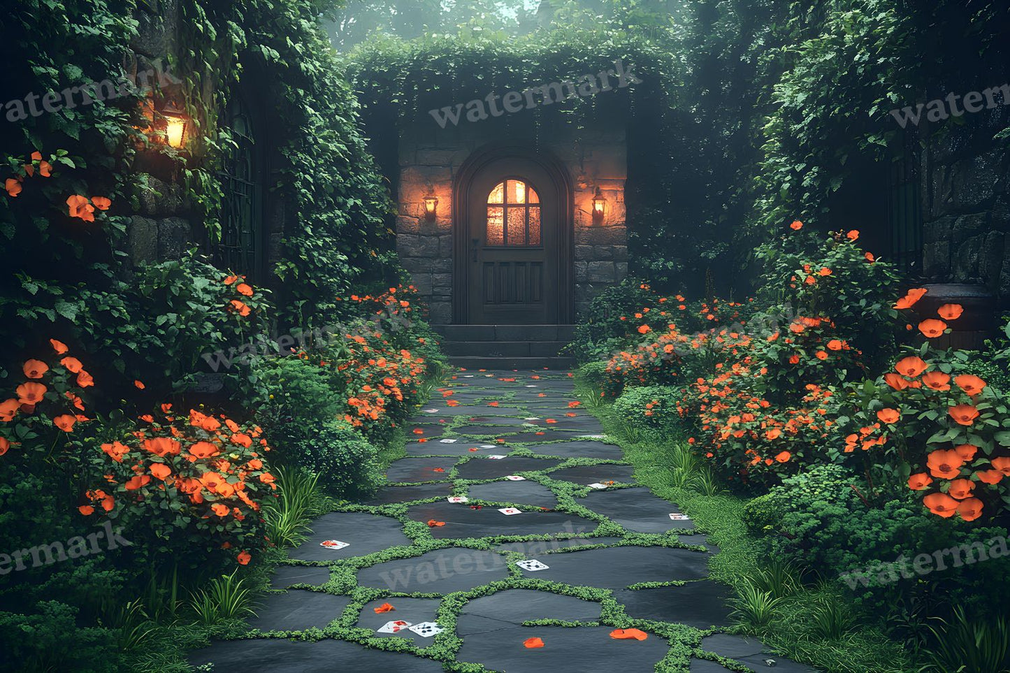 Alices Garden Maze Backdrop Images