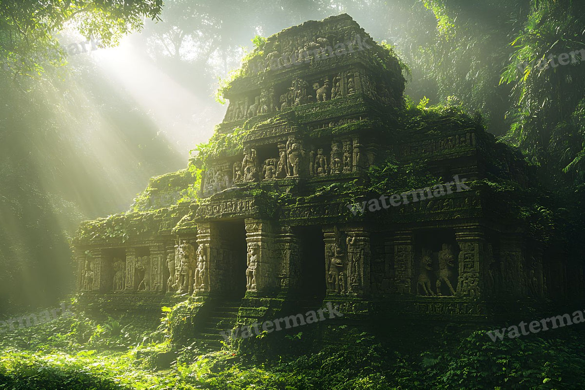 Amazonian Temple Ruins Backdrop Images
