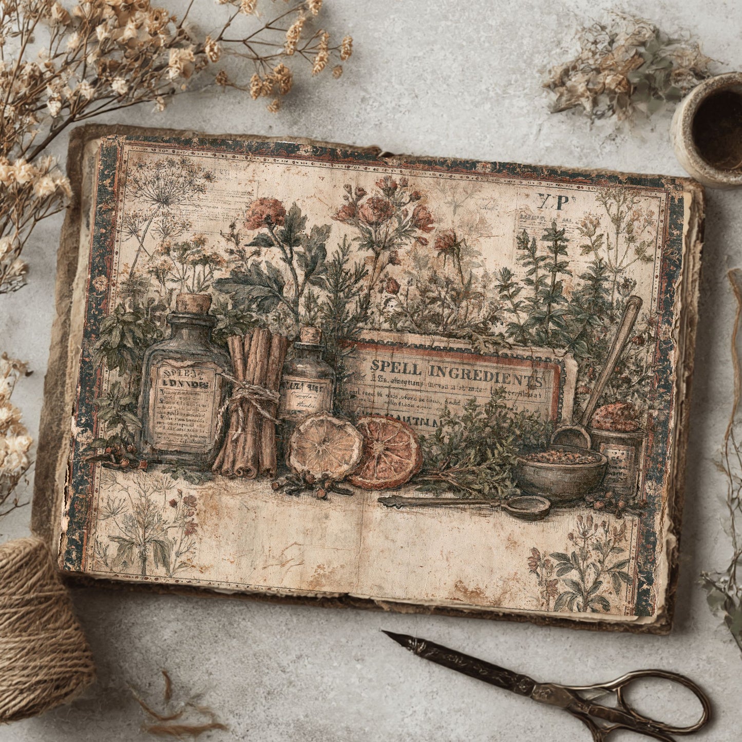 Ancient Spell Ingredients Journal Page