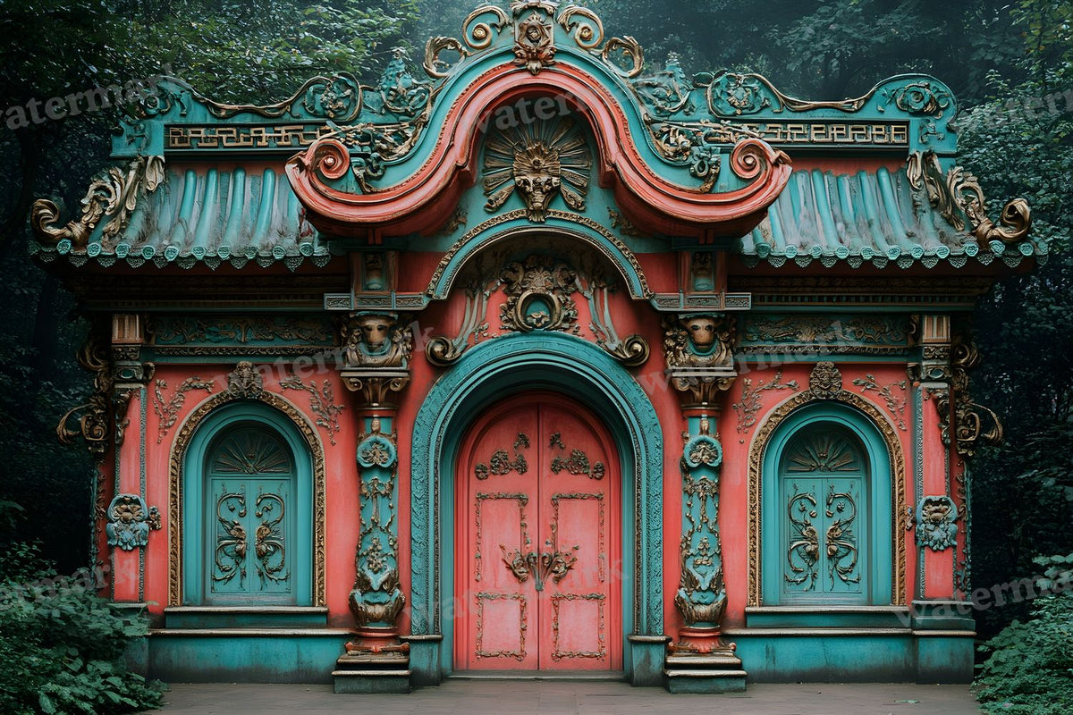 Baroque House digital photo backdrop for photo editing, preview 9