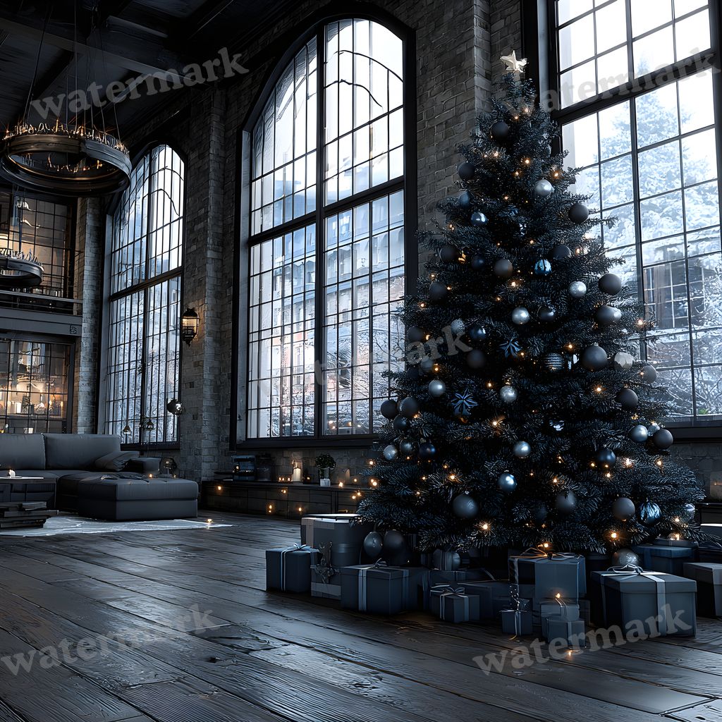 Black Gothic Christmas Backdrop Images