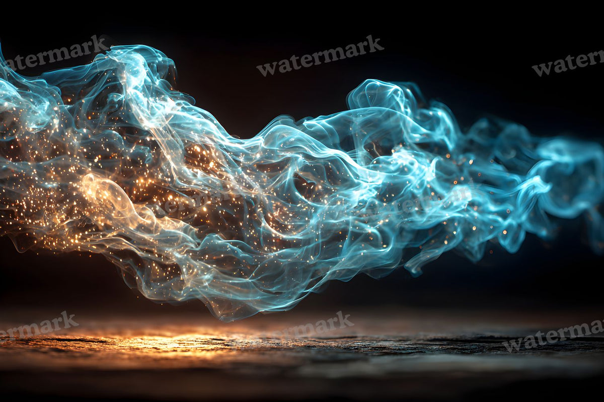 Black Smoke Texture digital photo backdrop for photo editing, preview 9