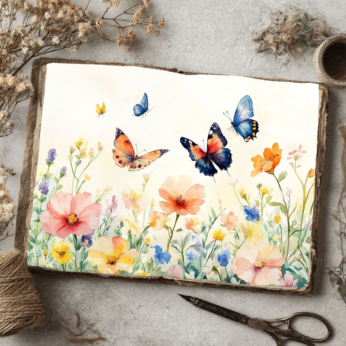 Butterfly Wildflower Meadow Writing Paper