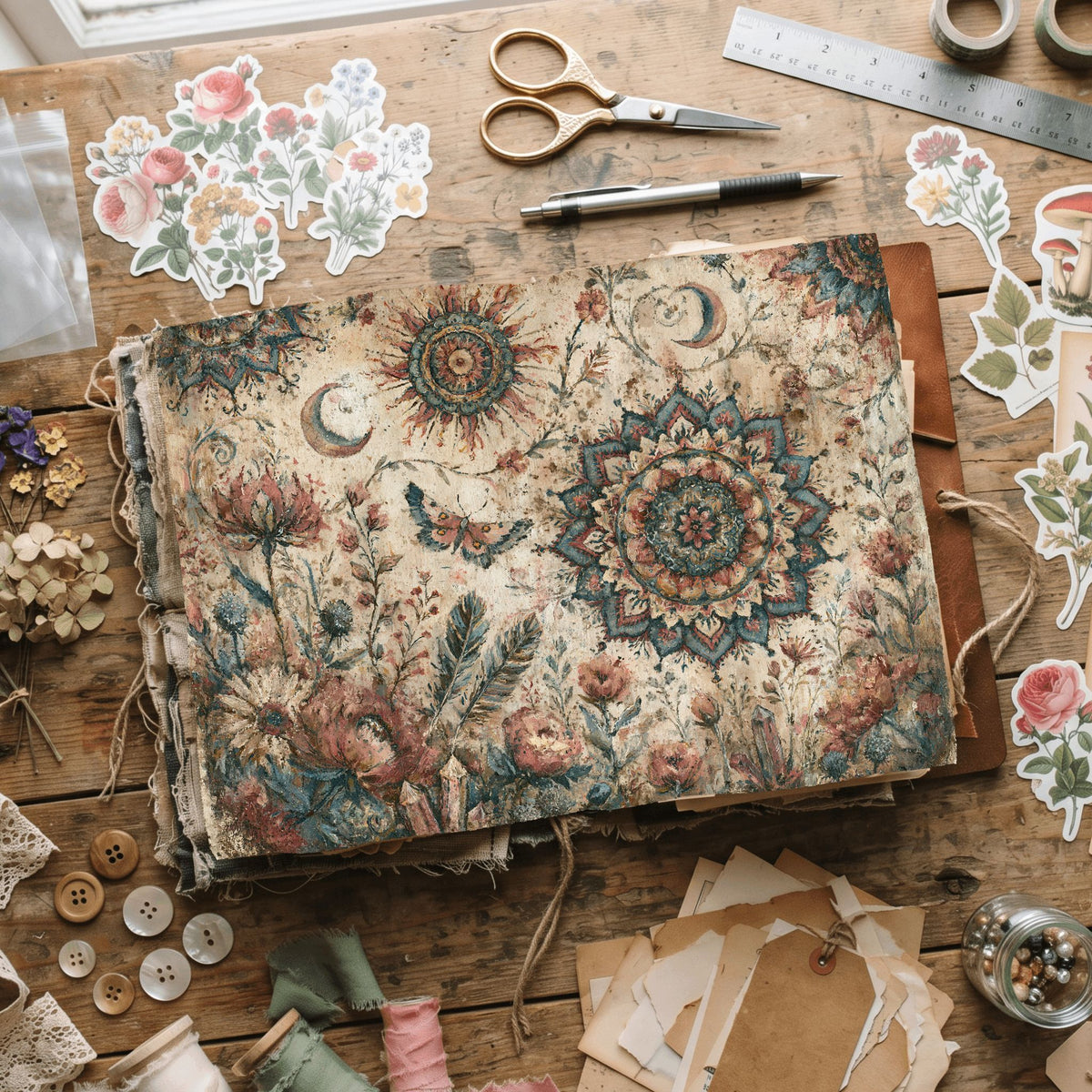 Celestial Mandala Garden Paper