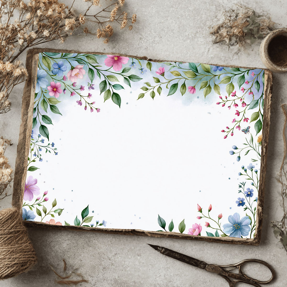 Delicate Botanical Border Frame