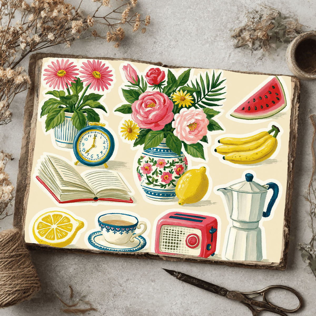 Gouache Sticker Collection
