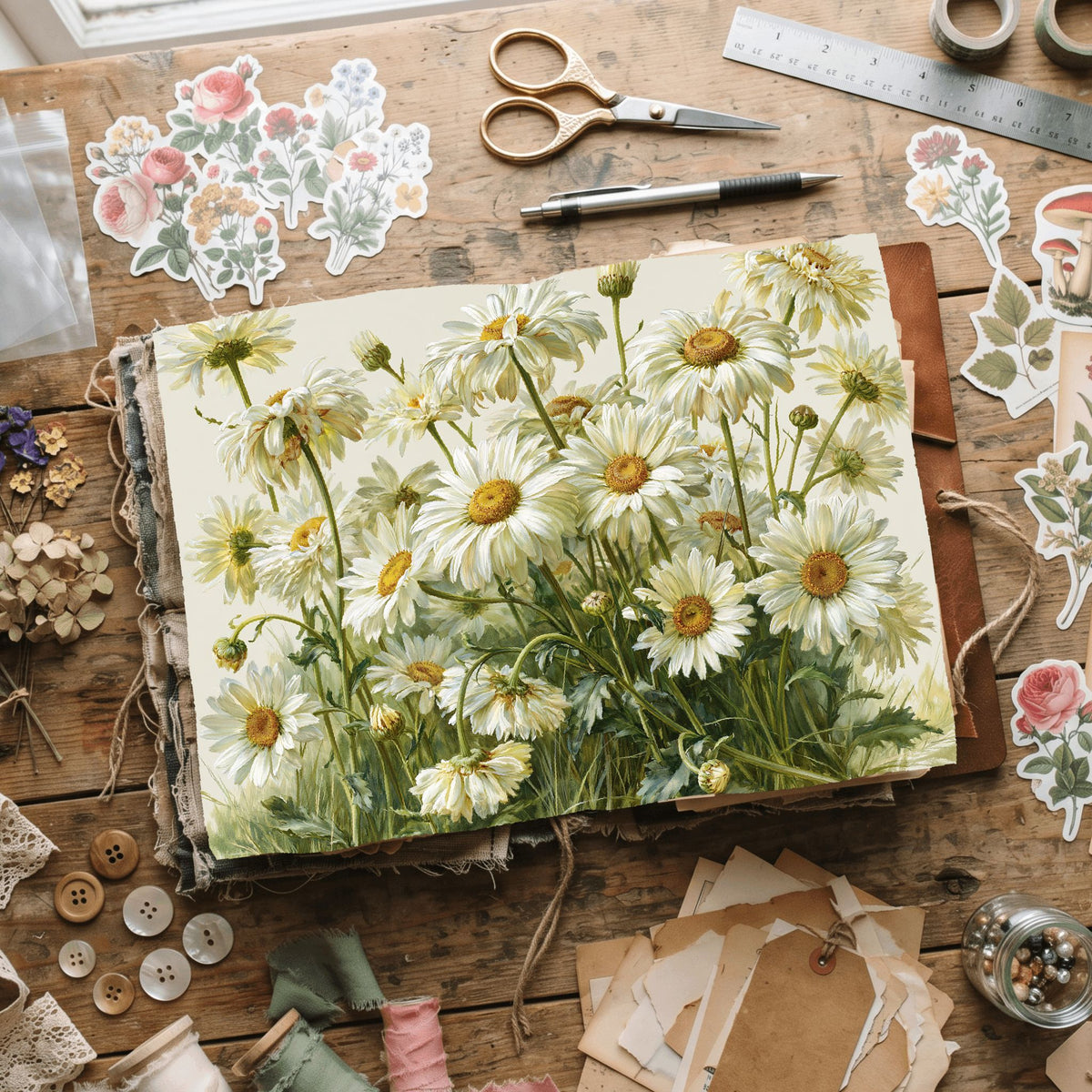 Meadow Daisy Botanical Cluster