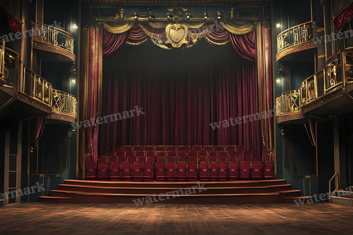 Opulent Opera House digital photo backdrop for photo editing, preview 9