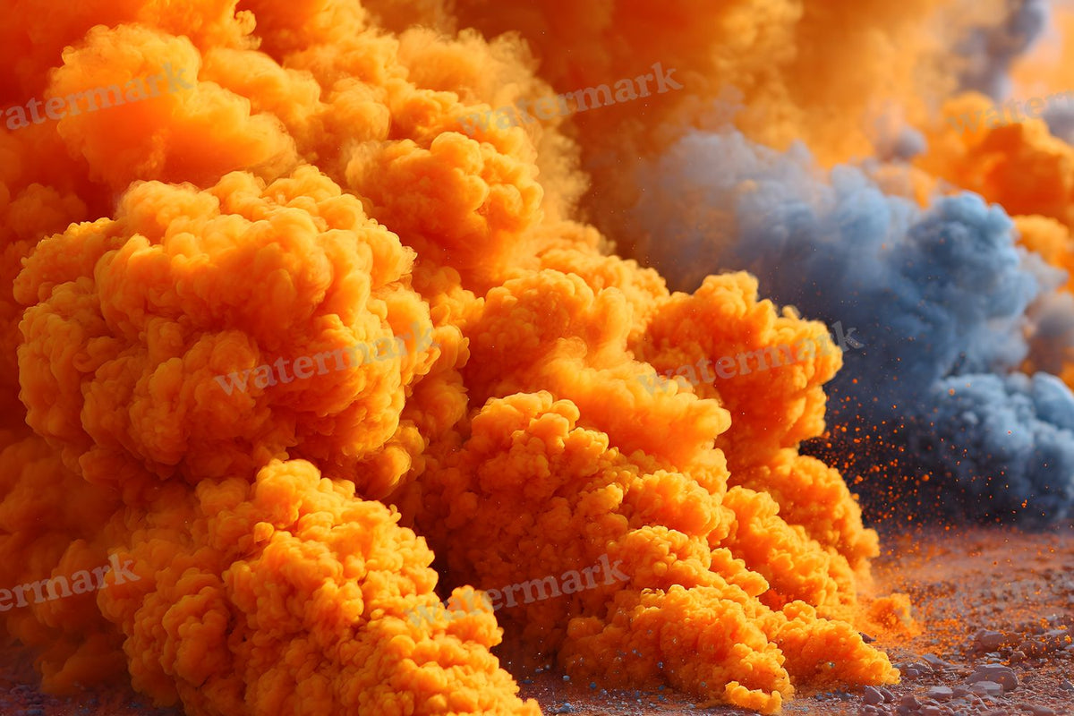 Orange Smoke Texture digital photo backdrop for photo editing, preview 9