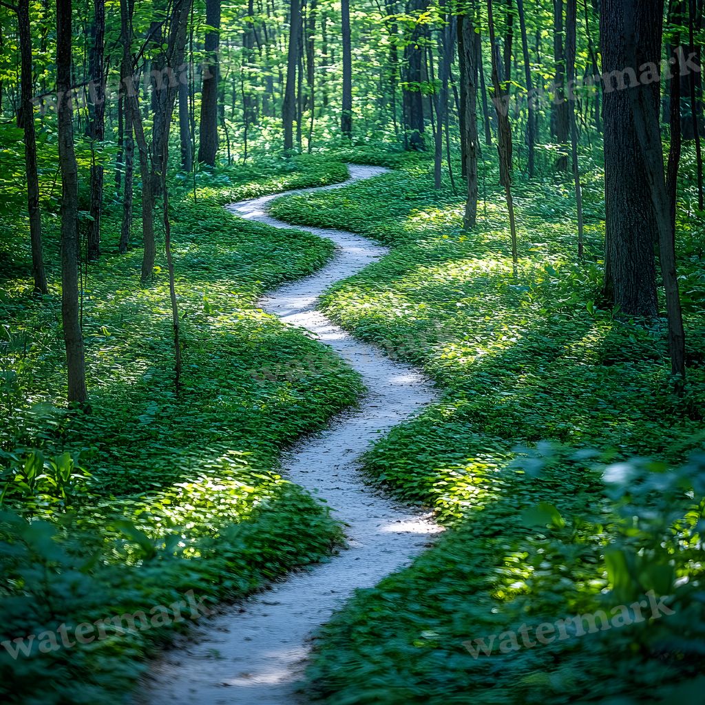 Overgrown Forest digital photo backdrop for photo editing, preview 9