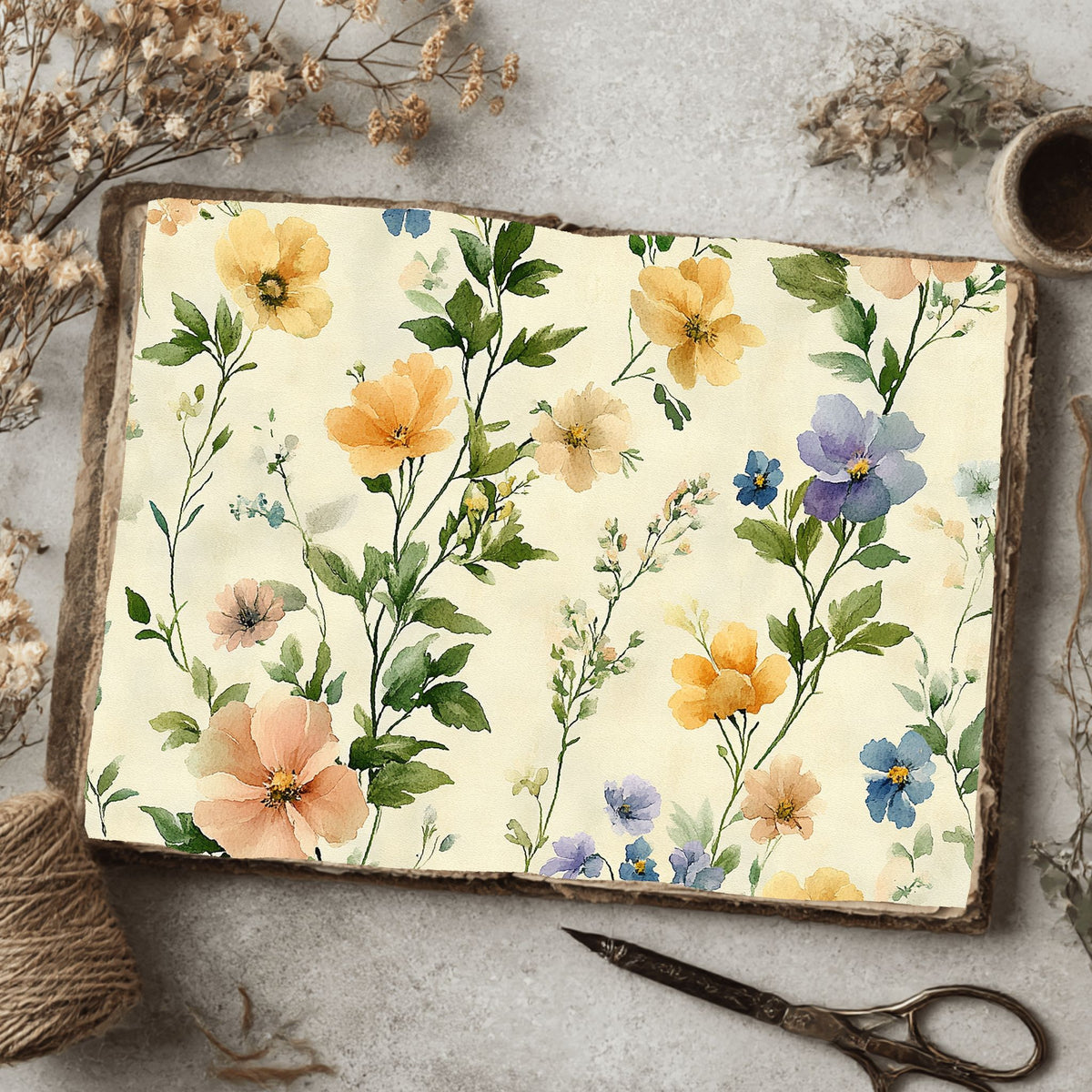 Pastel Botanical Bloom Paper