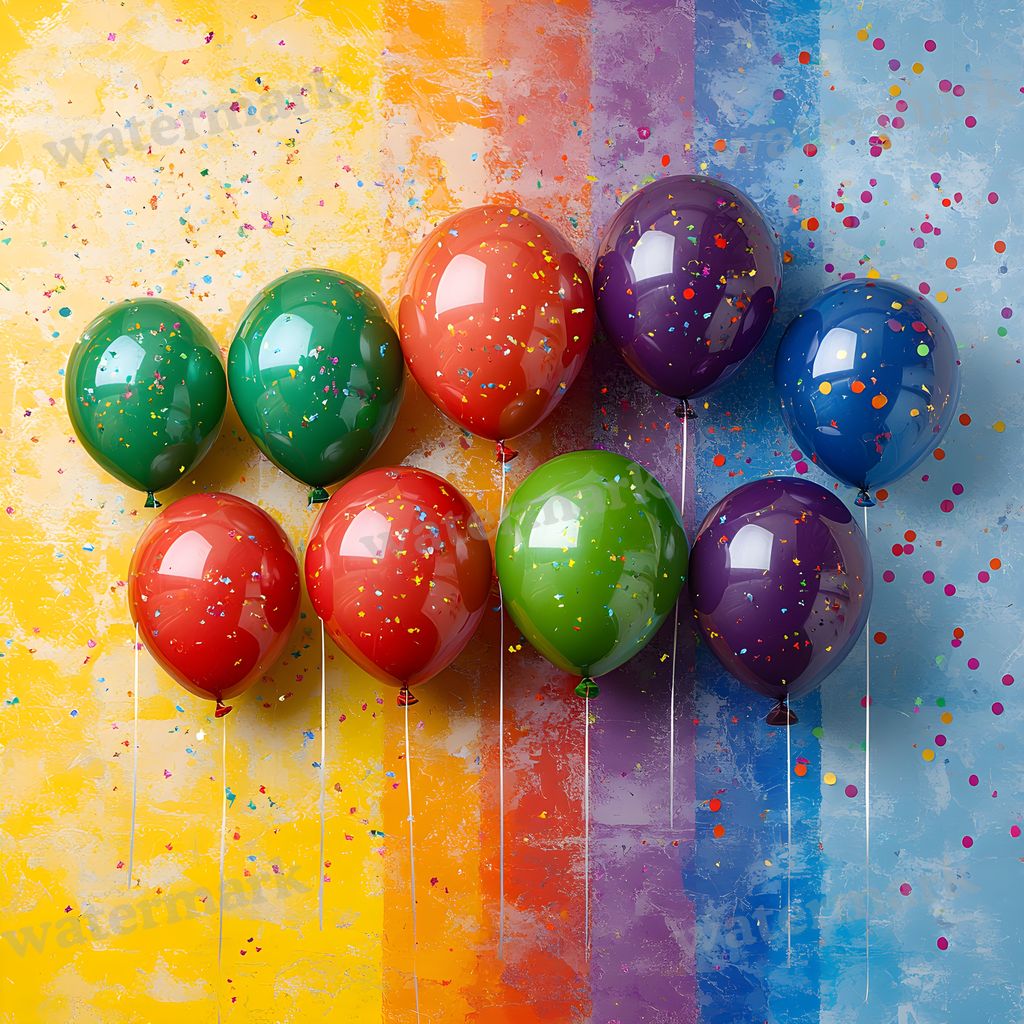 Rainbow Balloon Backdrop Images