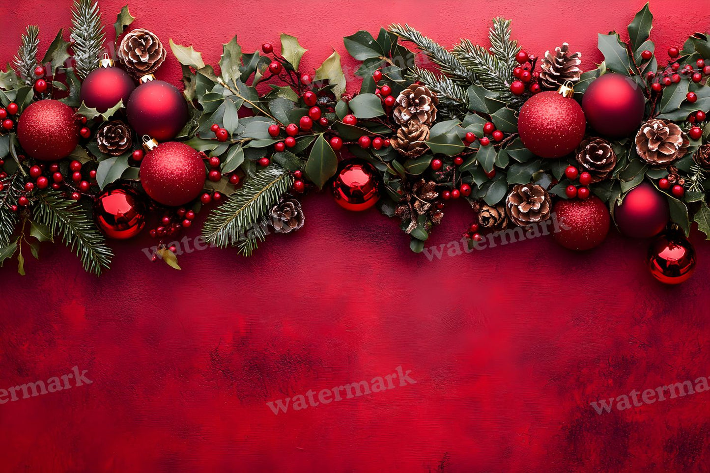Red Christmas Backdrop Images
