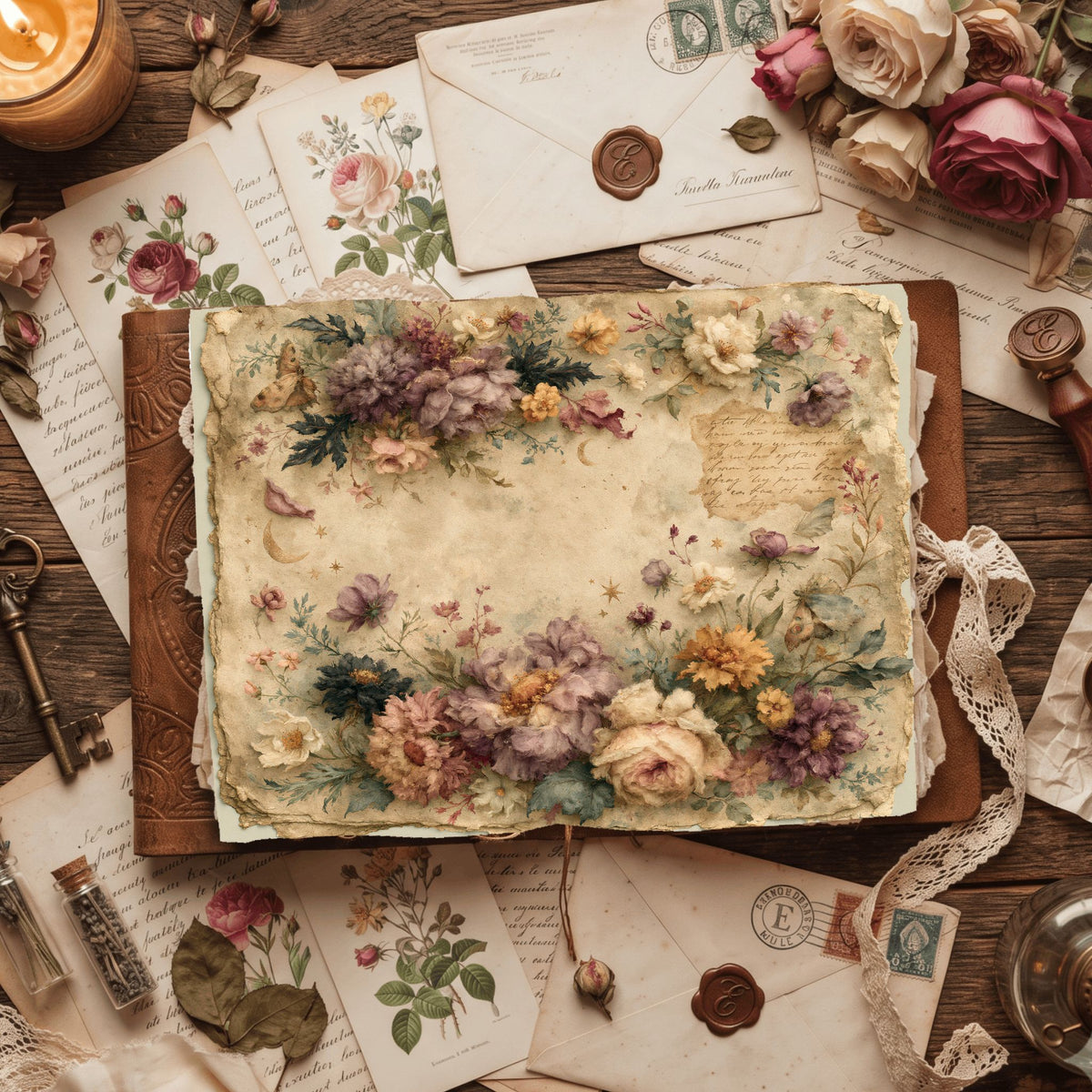 Softly Aged Vintage Writing Paper