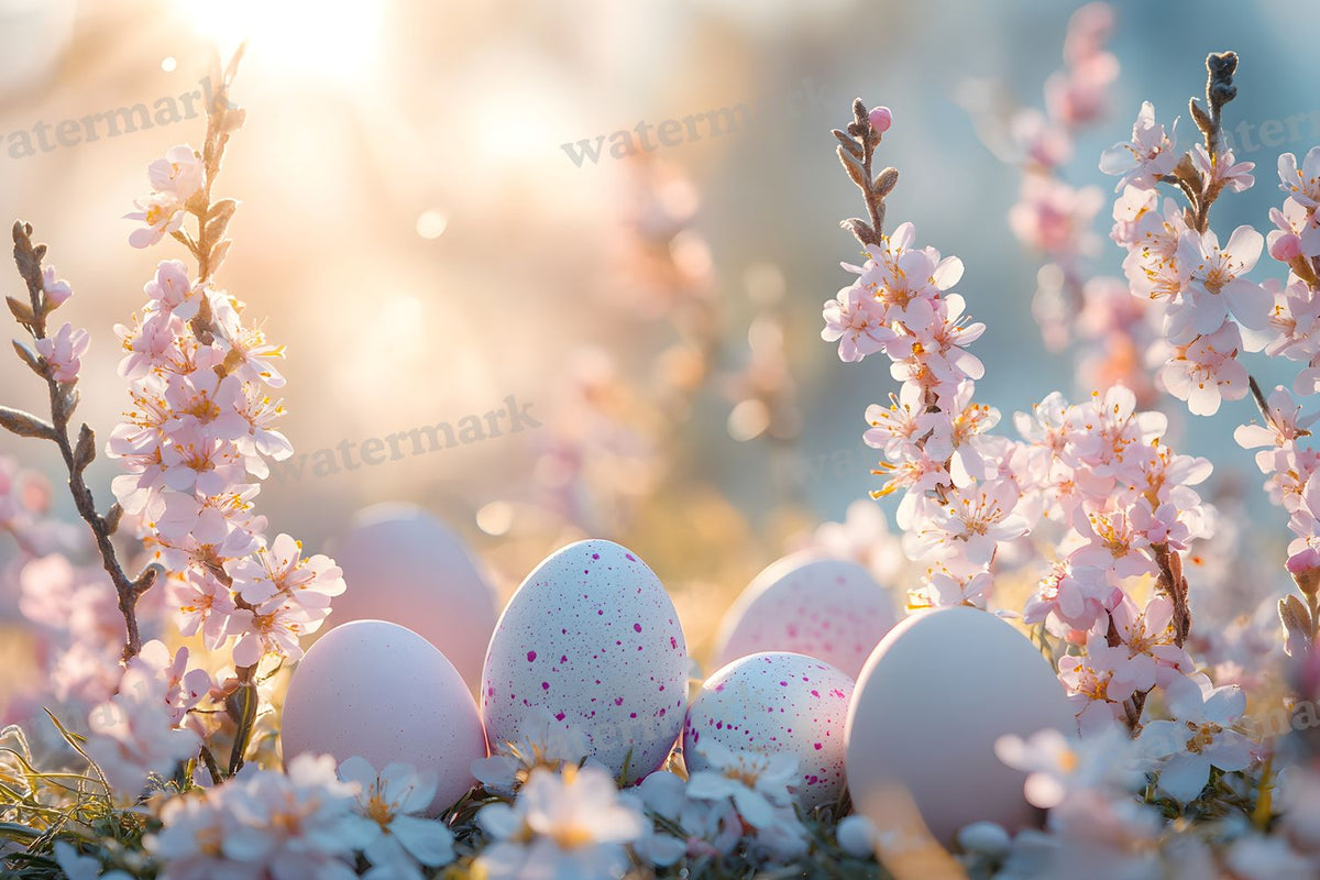 Spring Blossomeggscene Backdrop Images