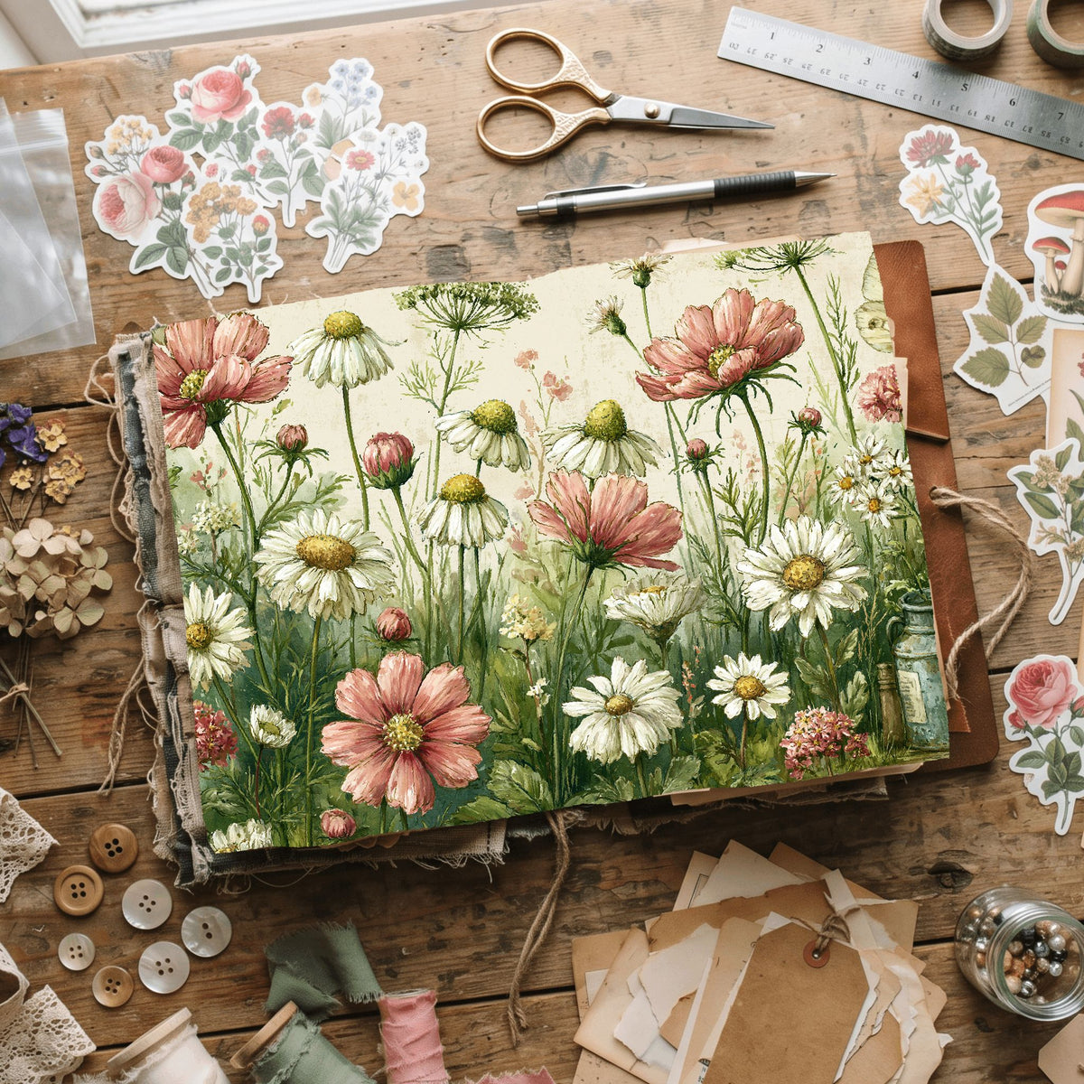 Spring Wildflower Seamless Pattern