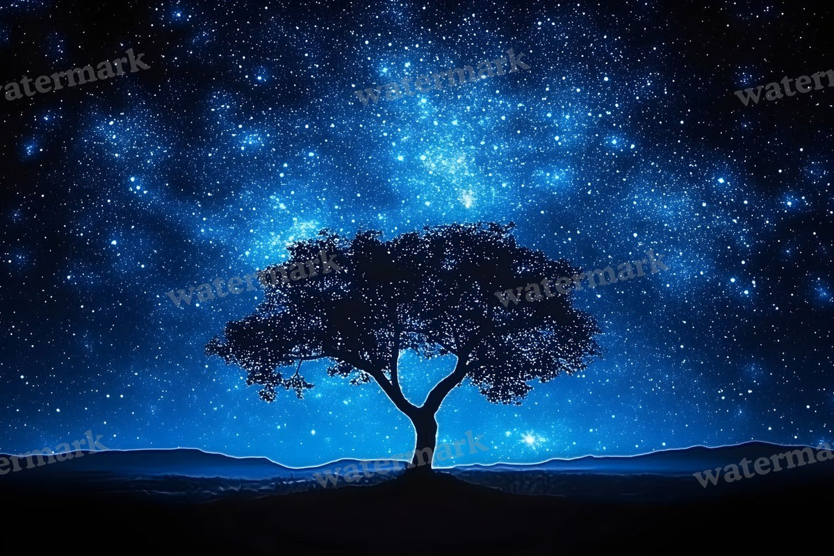 Starry Night Sky digital photo backdrop for photo editing, preview 9