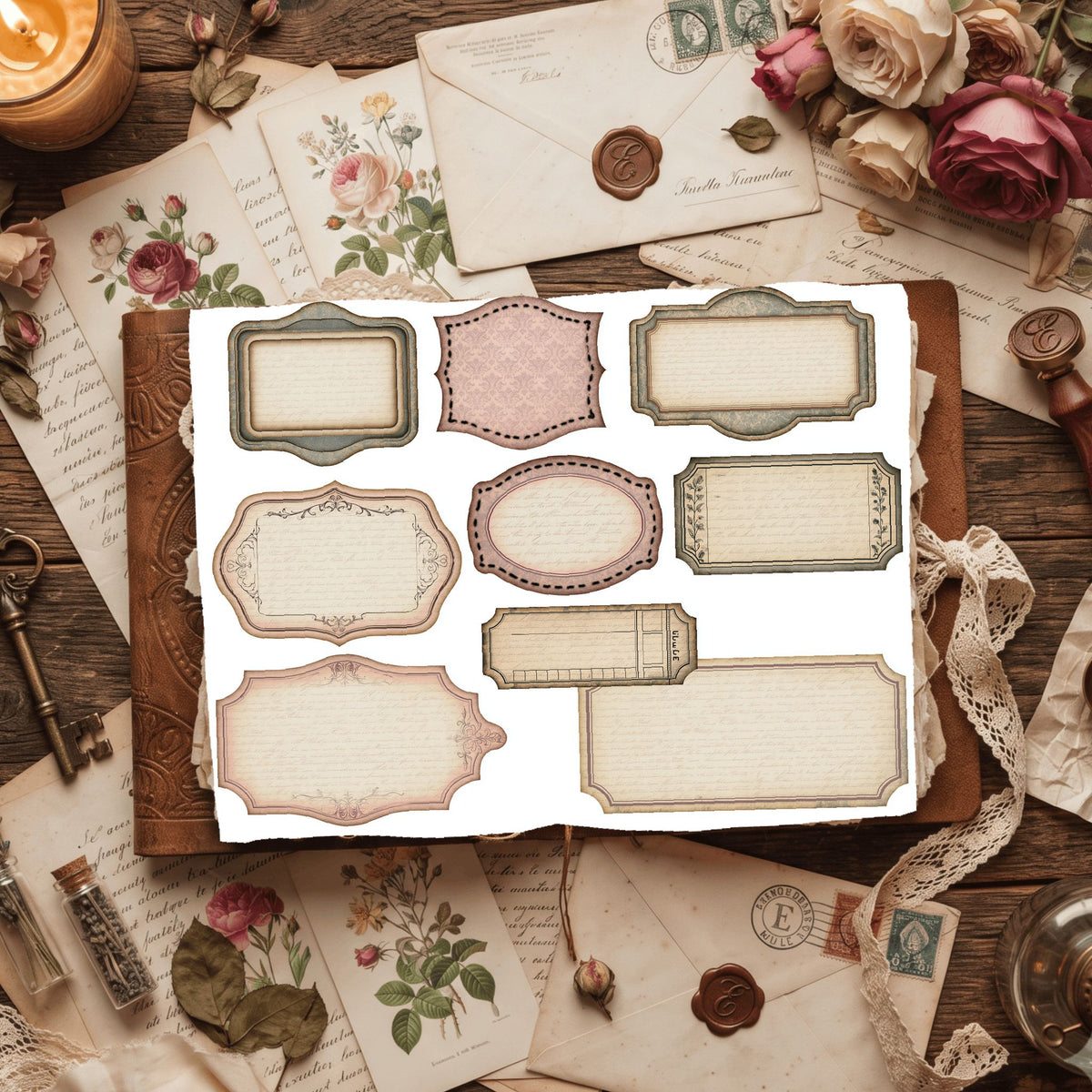 Vintage Blank Word Labels