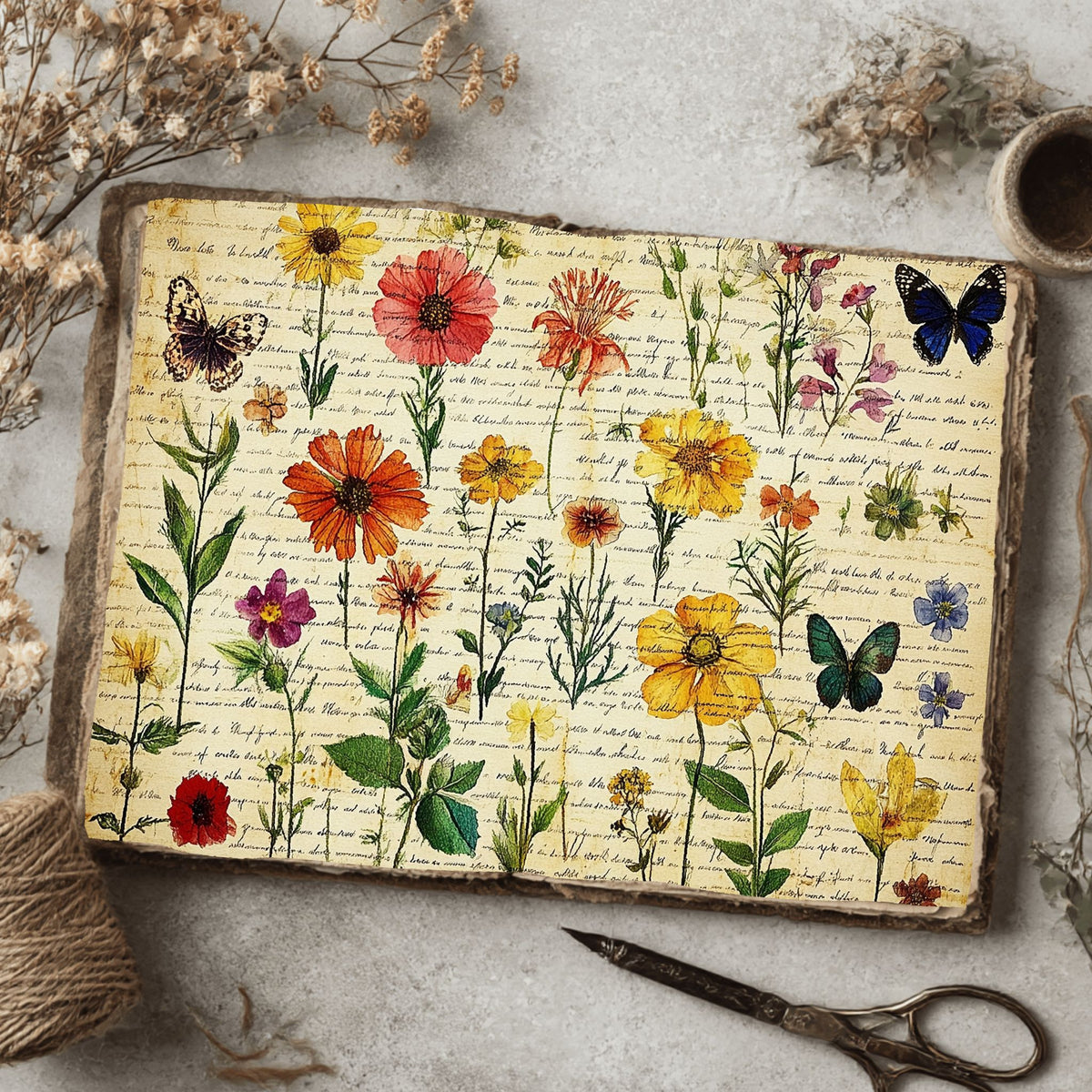Vintage Wildflower Writing Paper