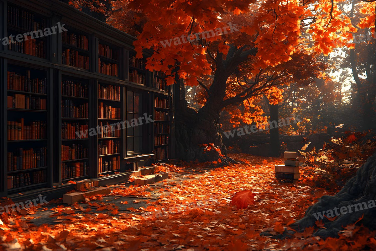 Whisper Library Forest digital photo backdrop for photo editing, preview 9