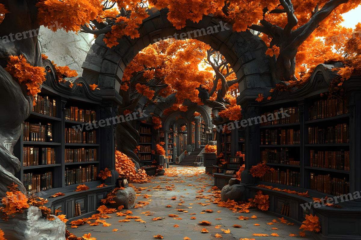 Whisper Library Forest digital photo backdrop for photo editing, preview 9