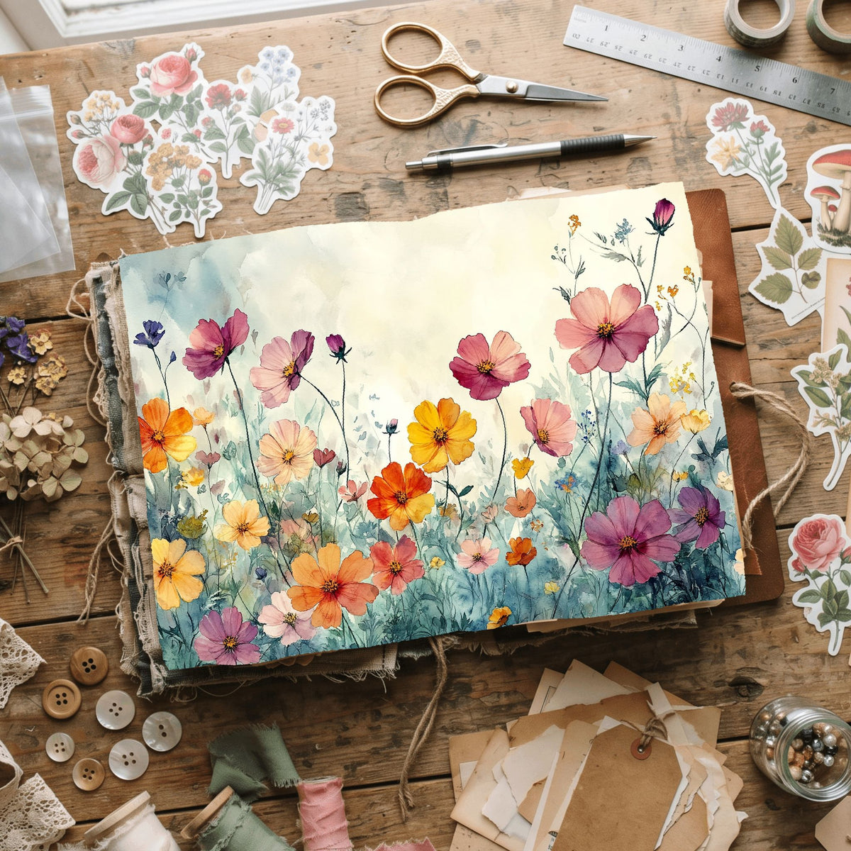 Wildflower Breeze Writing Paper