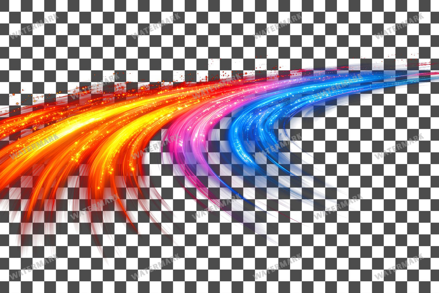 Abstract Light Streaks Dynamic Motion Transparent Overlay Pngs