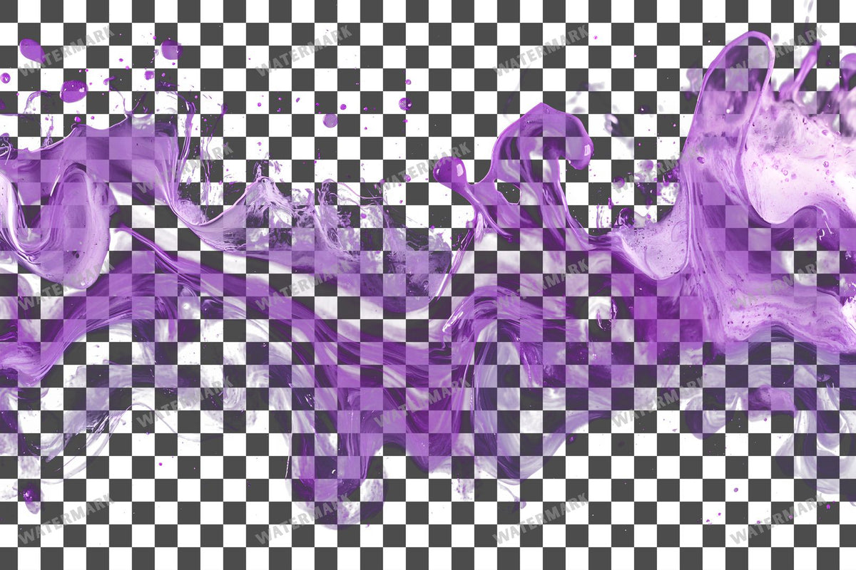 Abstract Purple Paint Transparent Overlay Pngs