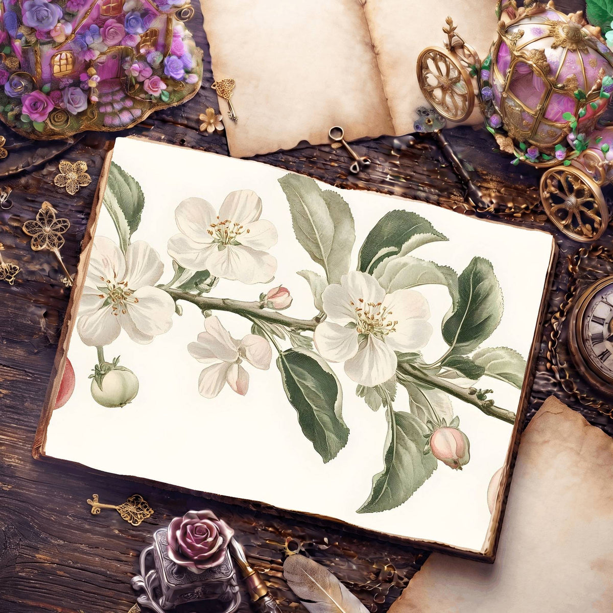 Apple Blossoms Digital Papers