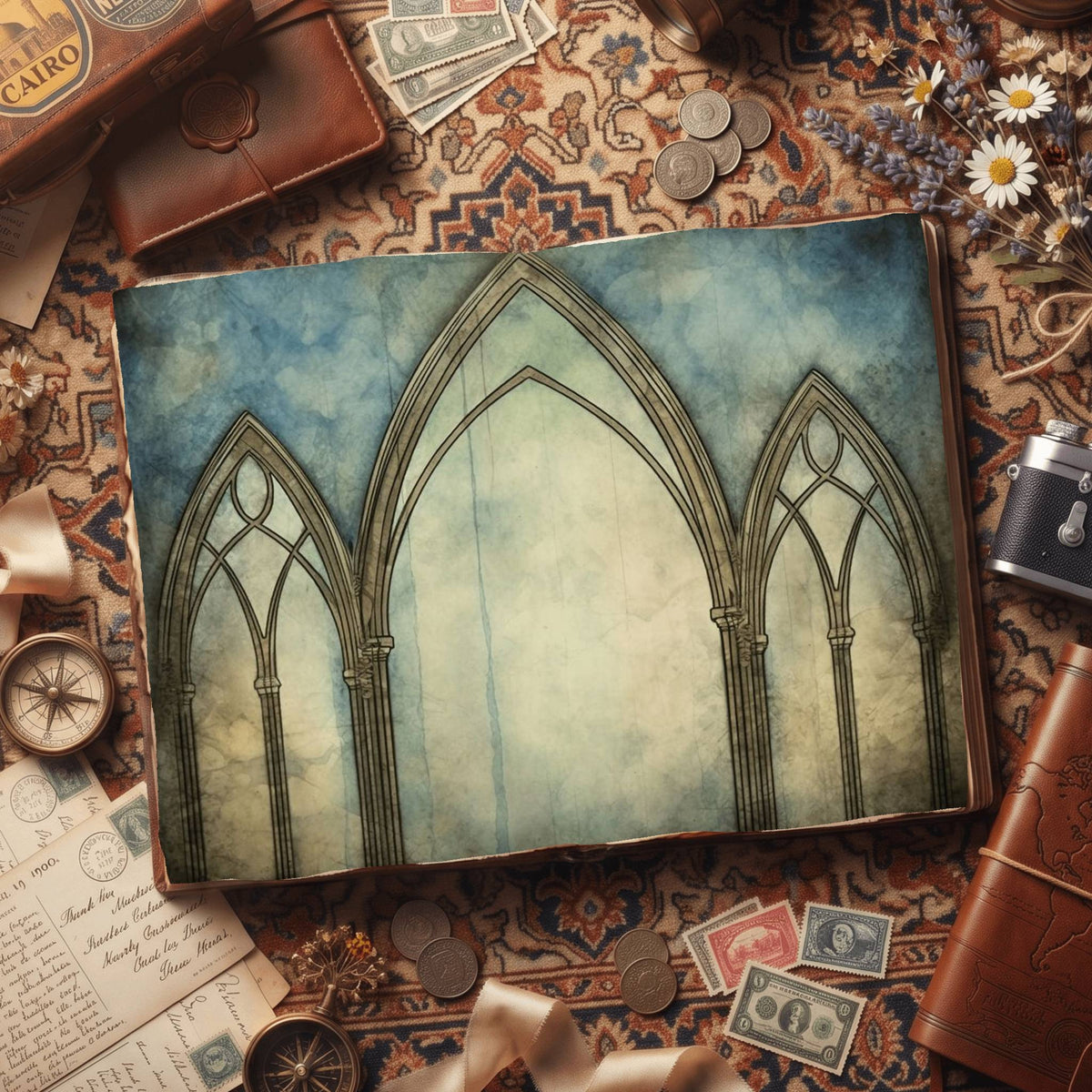 Blue Arches Digital Papers