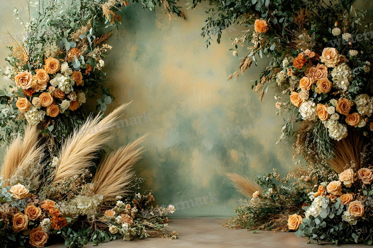 Boho Olive Arch Backdrop Images