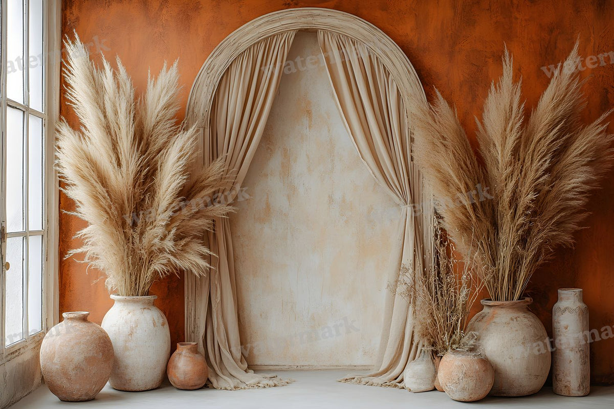 Boho Pampaarch Backdrop Images