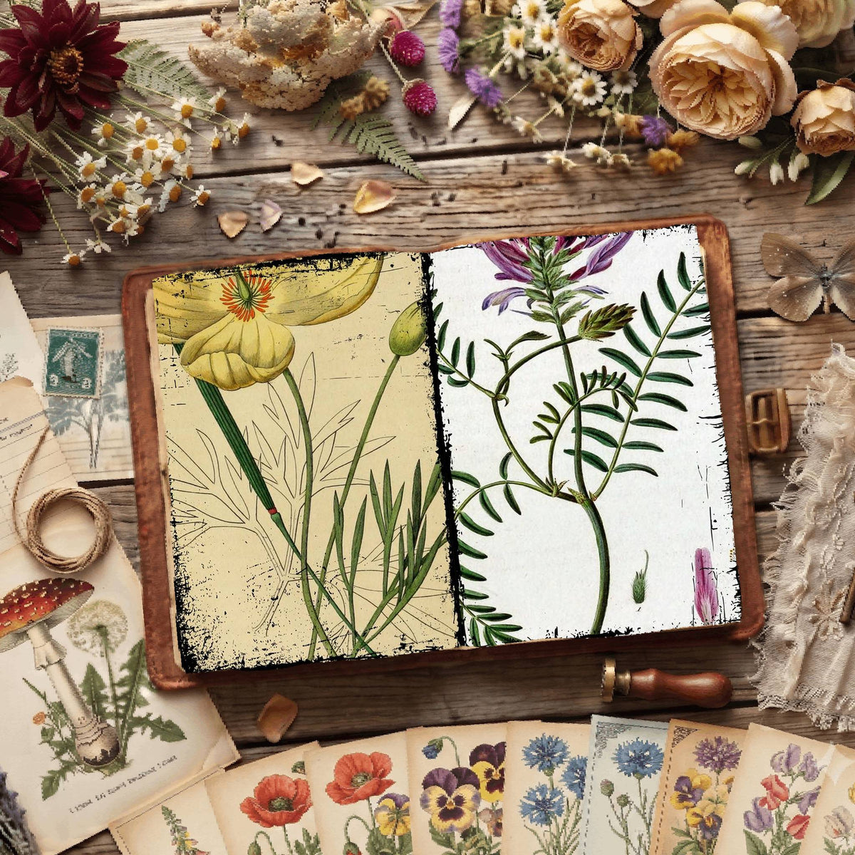 Botanical Illustrations Digital Papers